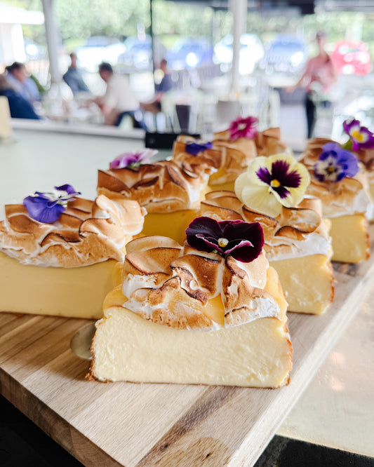 lemon meringue Basque cheesecake