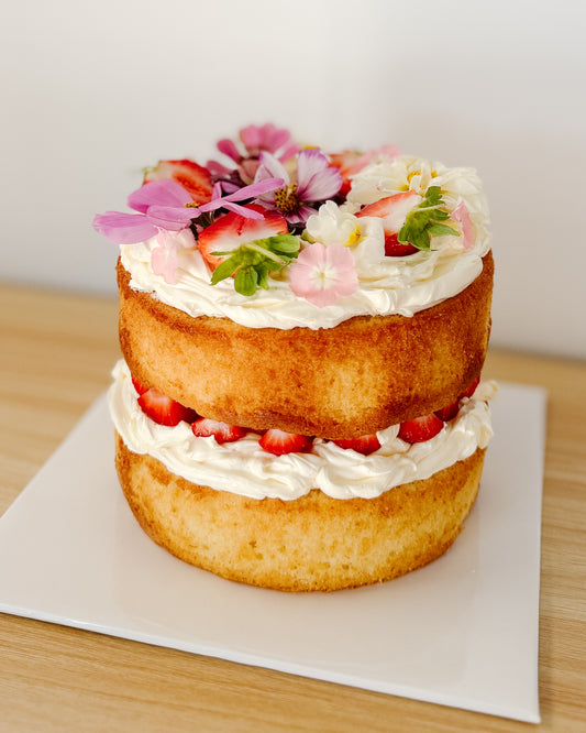 Stawberries + Cream Cake